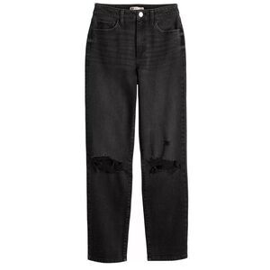 SO Black High Rise Distressed Straight Leg Jeans